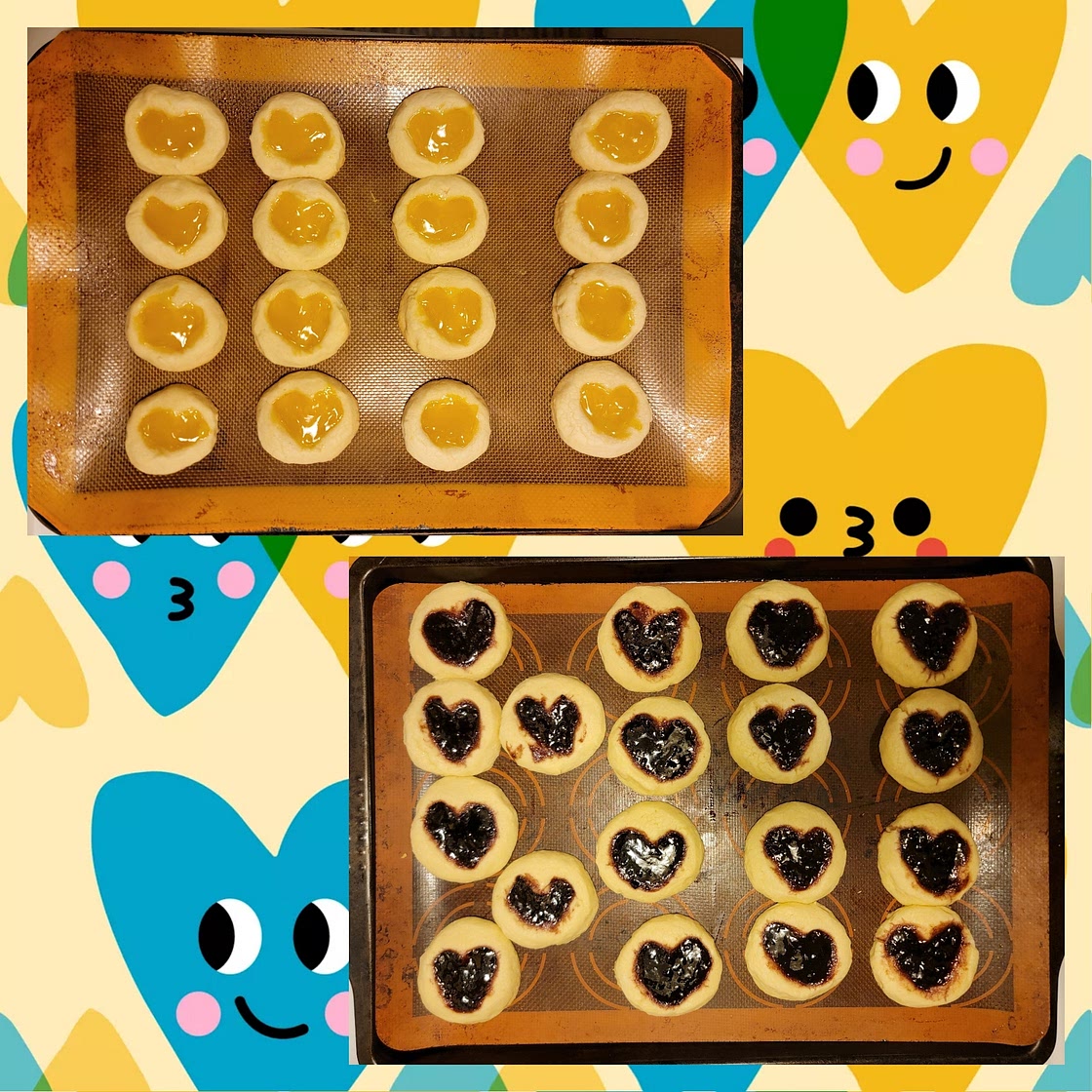 Heart thumbprint cookies 💖