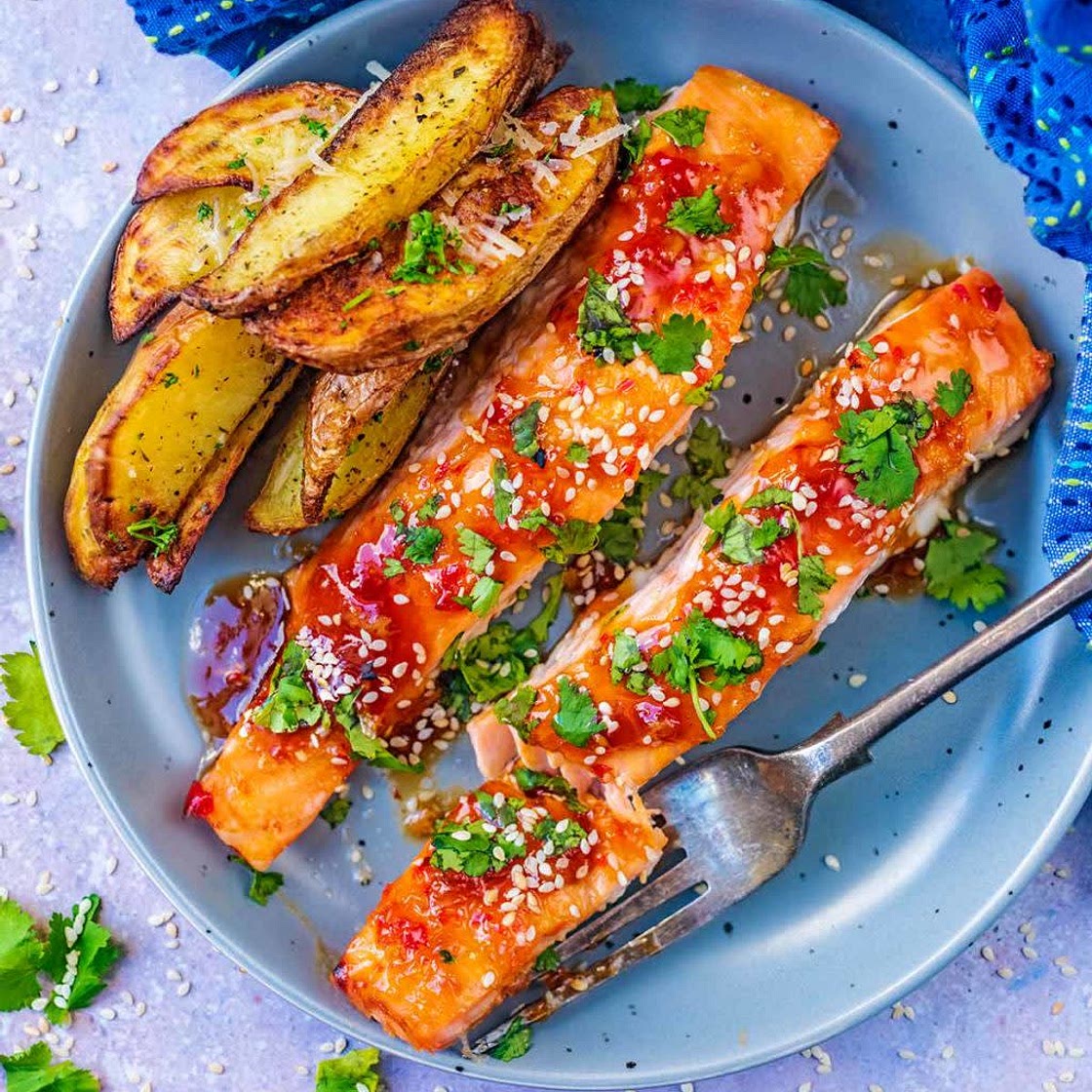 Sweet chilli salmon