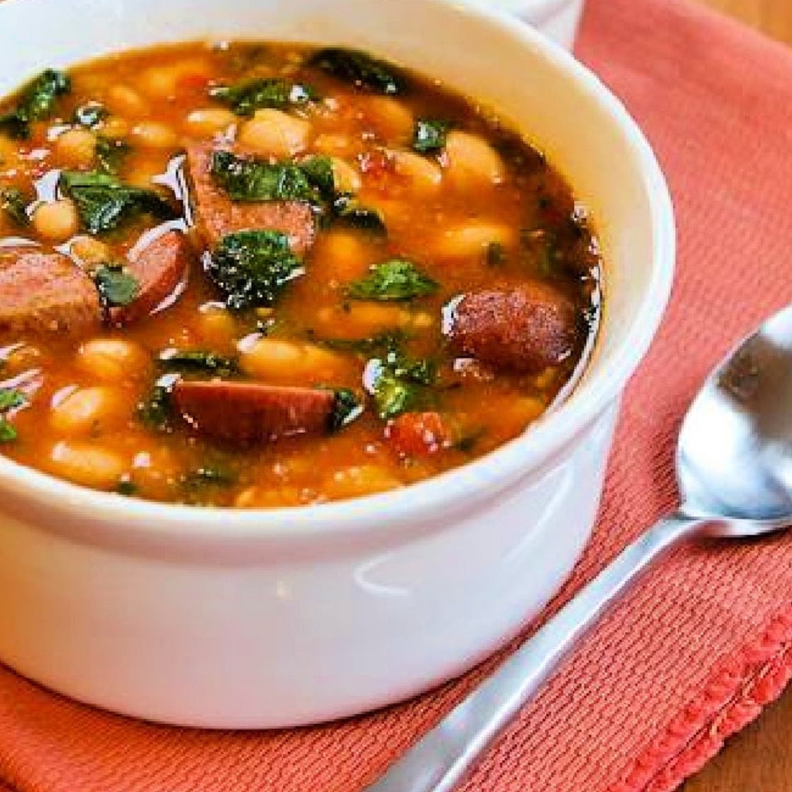 Sausage White Bean Spinach Soup