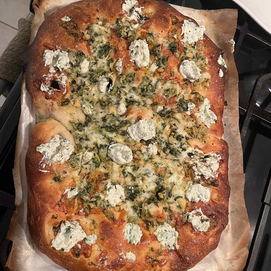 Spinach Artichoke Dip Focaccia