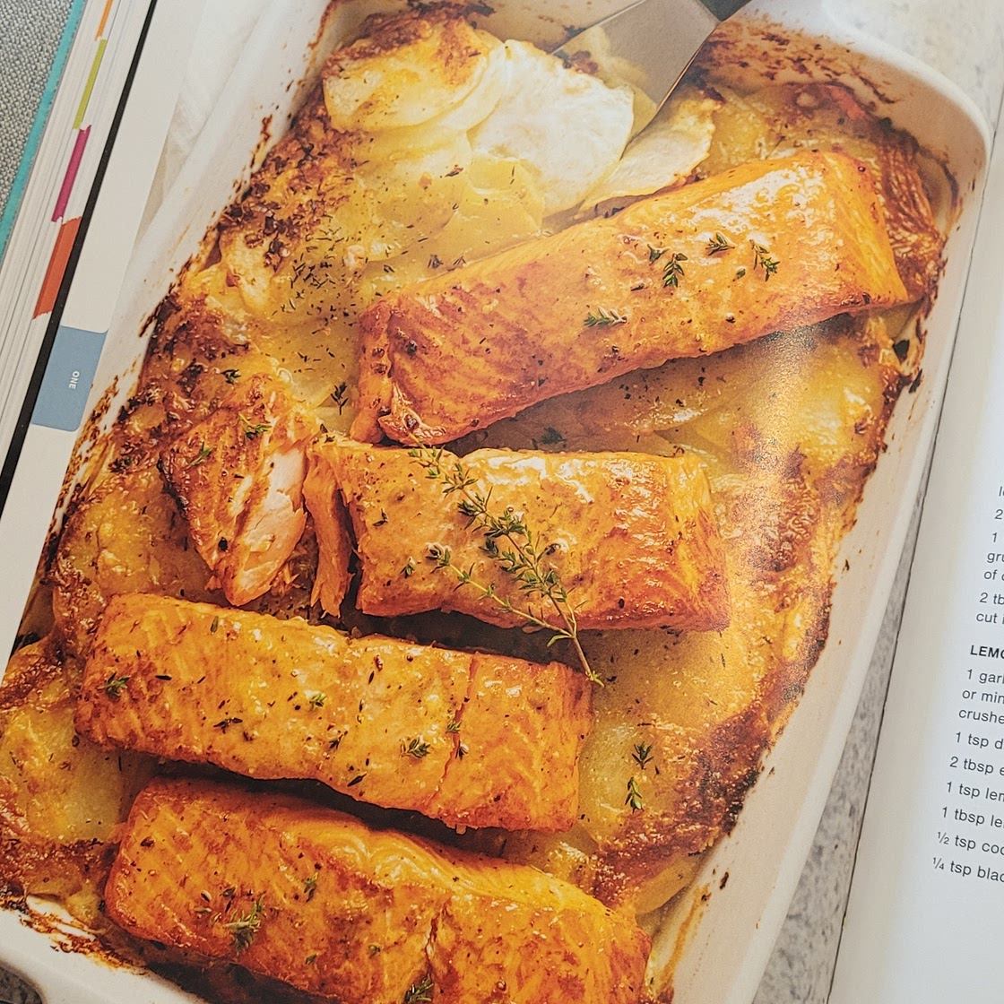 Lemon Salmon with Potato Gratin