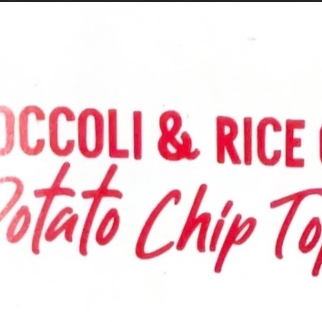 Cheesy Broccoli & Rice Casserole with Potato Chip Topping