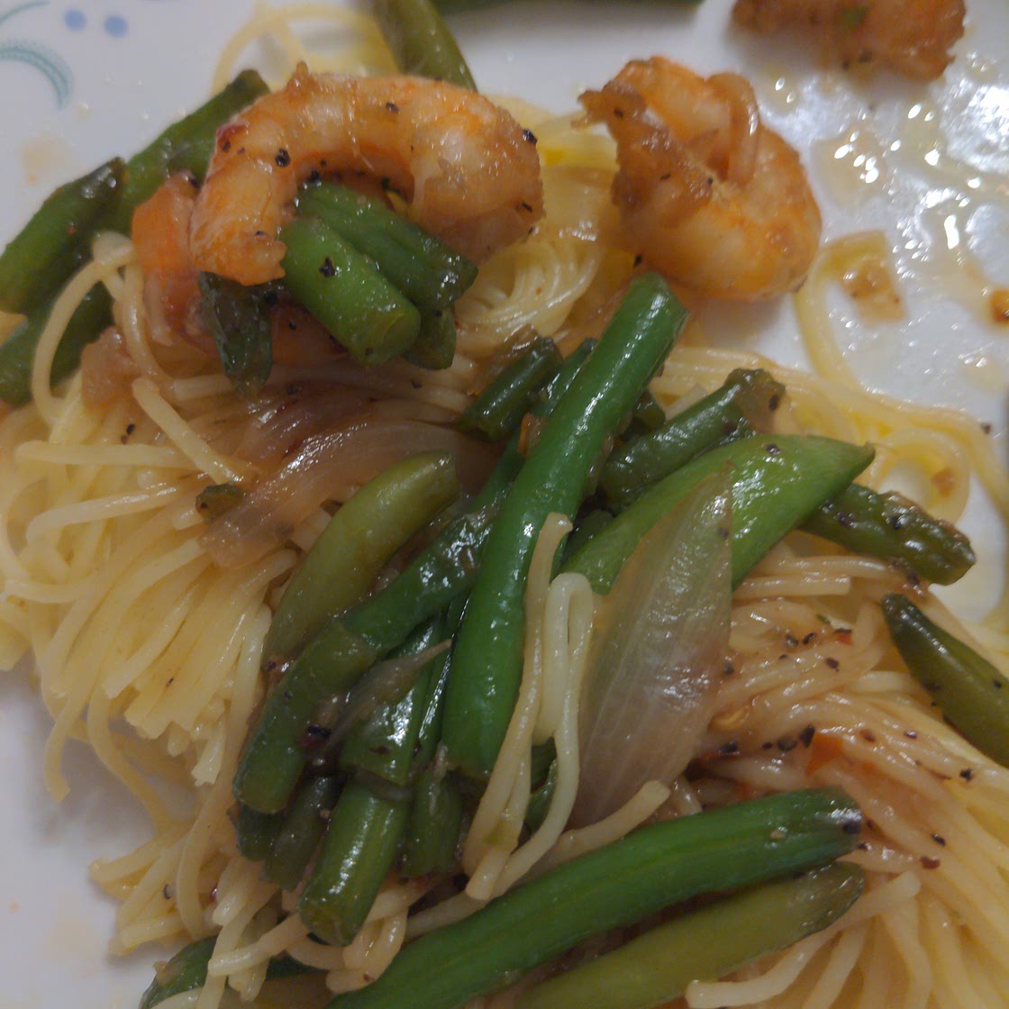 Shrimp Green Bean Garlic Stir Fry
