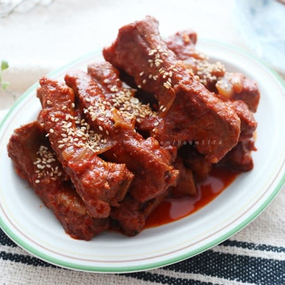 류수영 매운등갈비찜 만들기