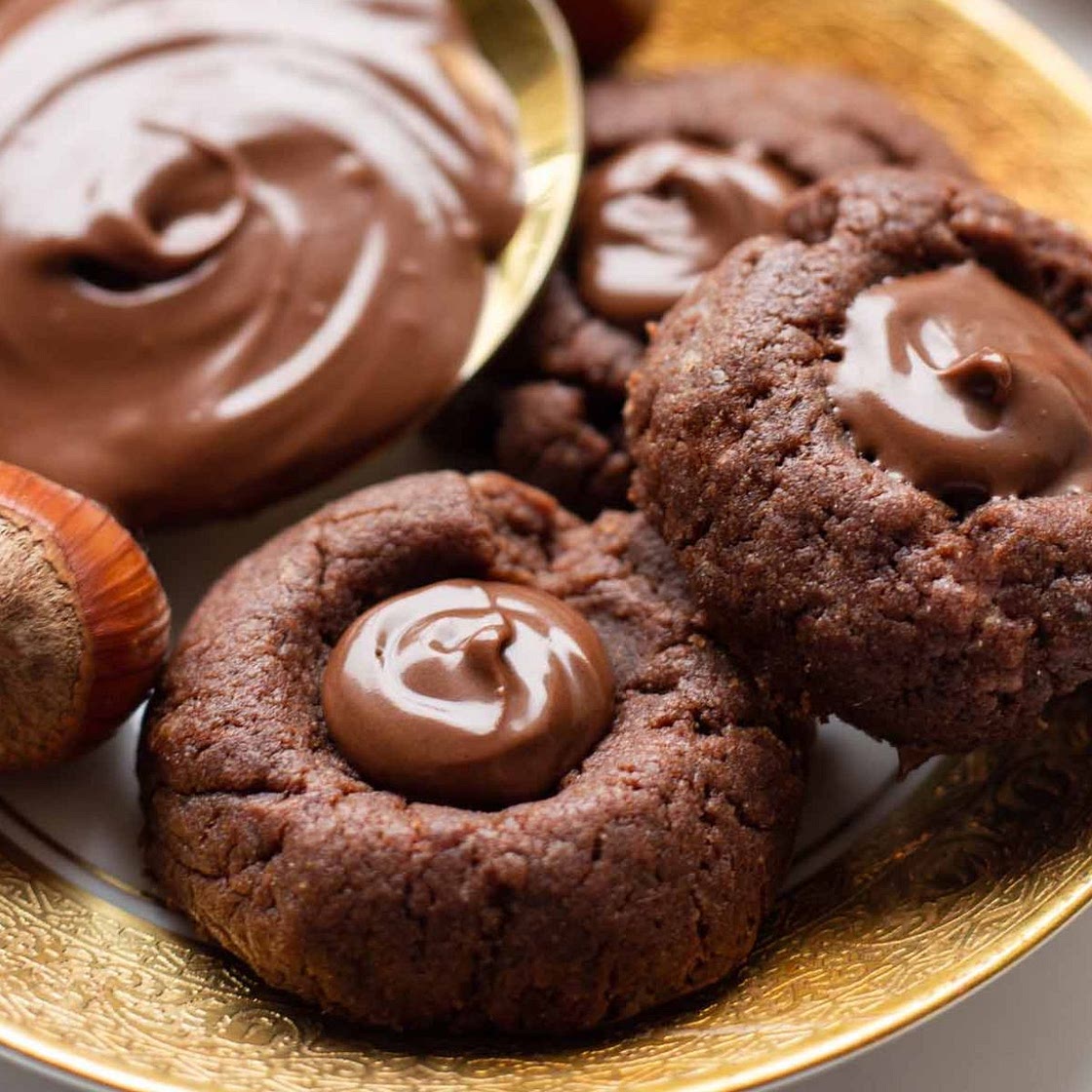 Nutella Kekse mit weichem Kern