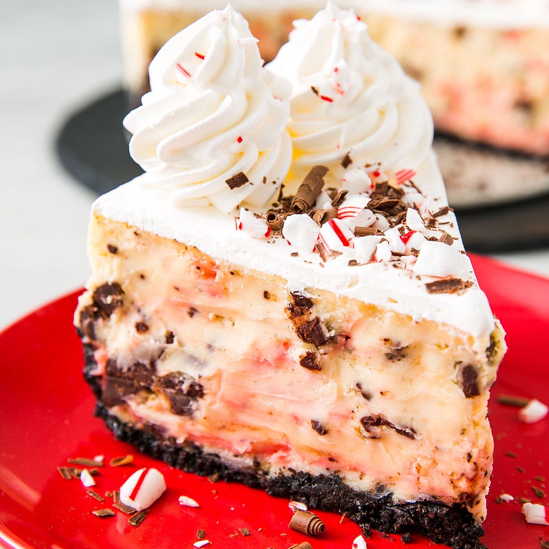 Copycat Cheesecake Factory Peppermint Bark Cheesecake