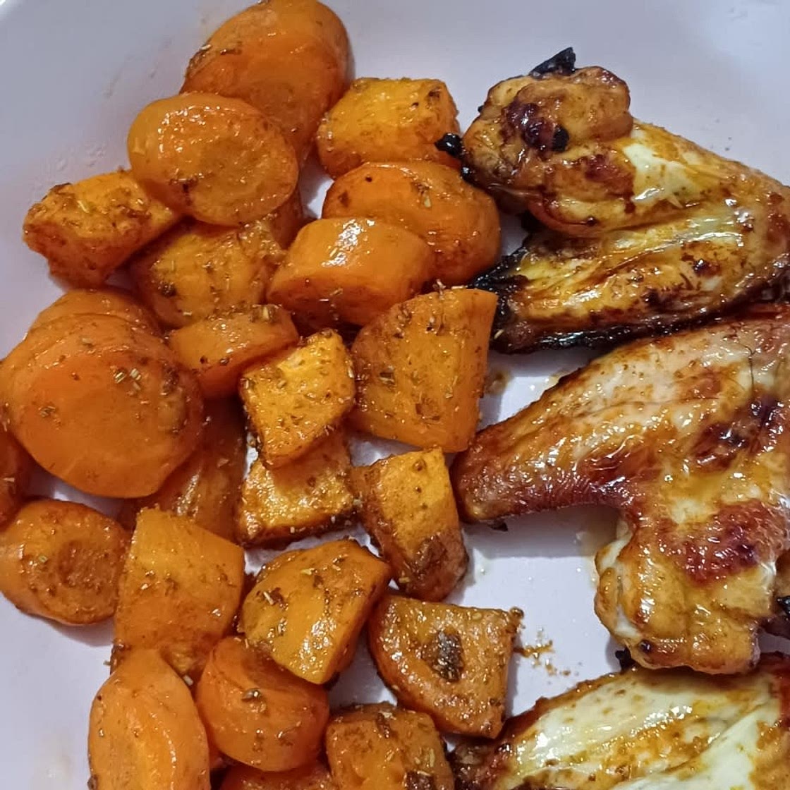 Easy Roasted Sweet Potatoes & Carrots