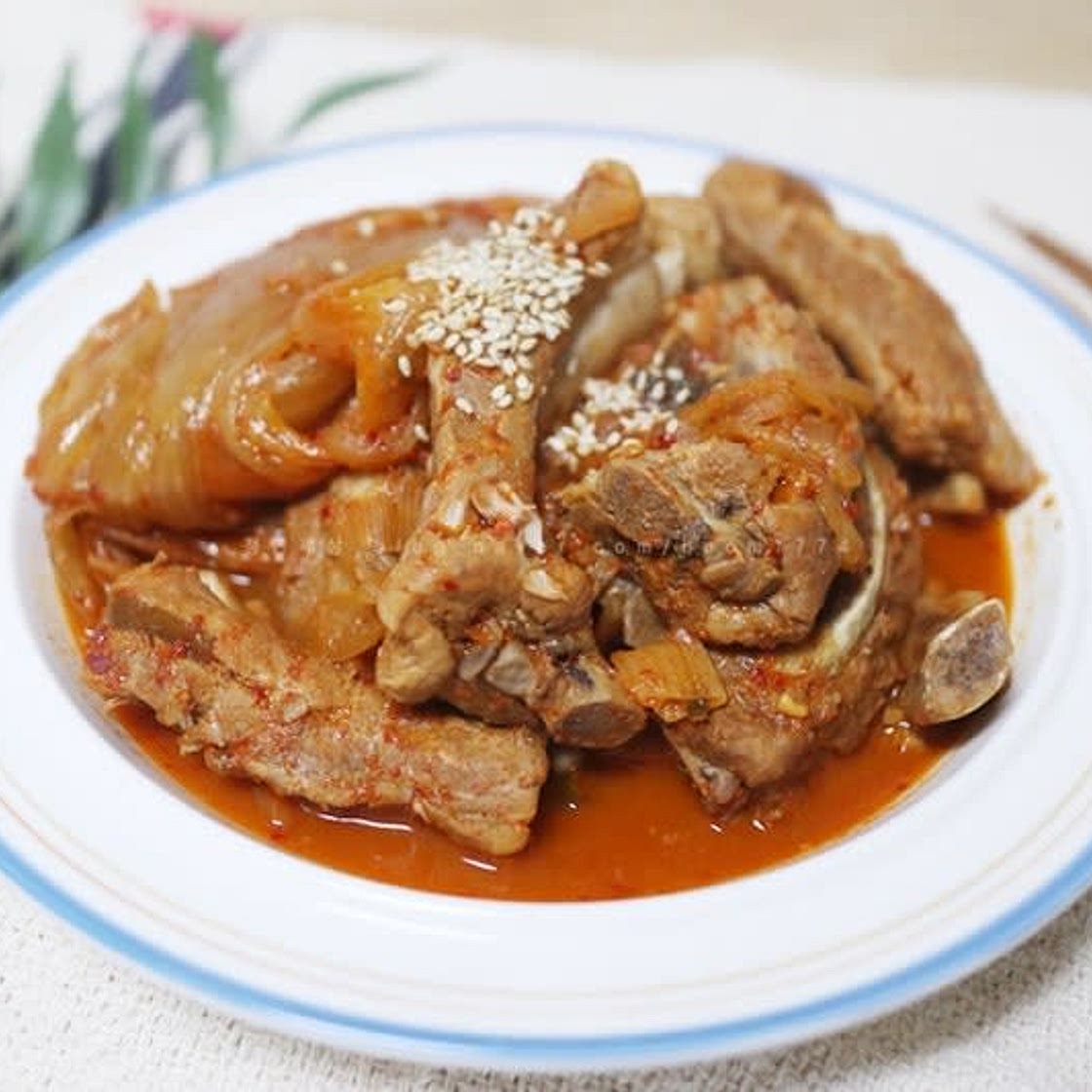 등갈비 김치찜 만들기