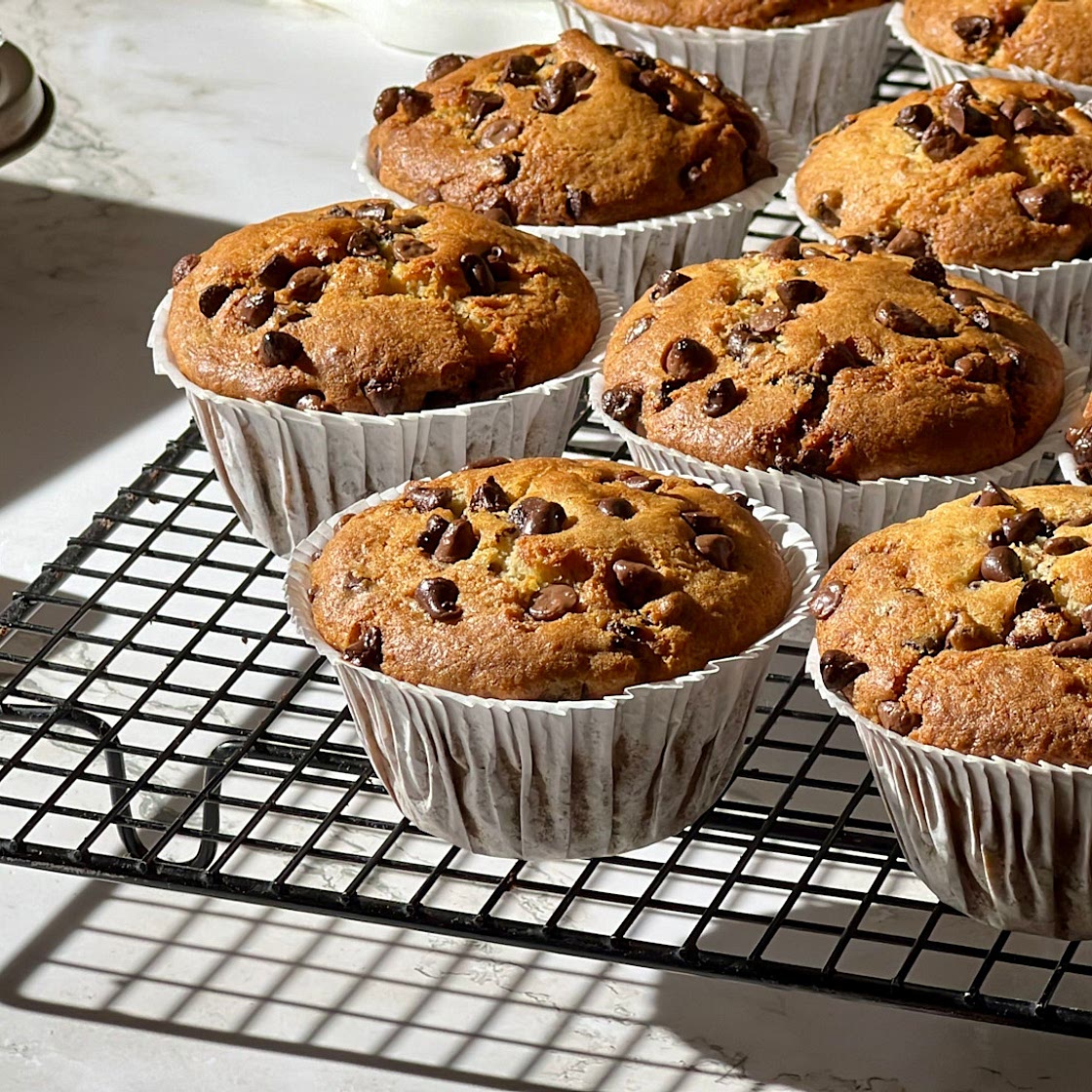 Soft & Moist Chocolate Chip Muffins