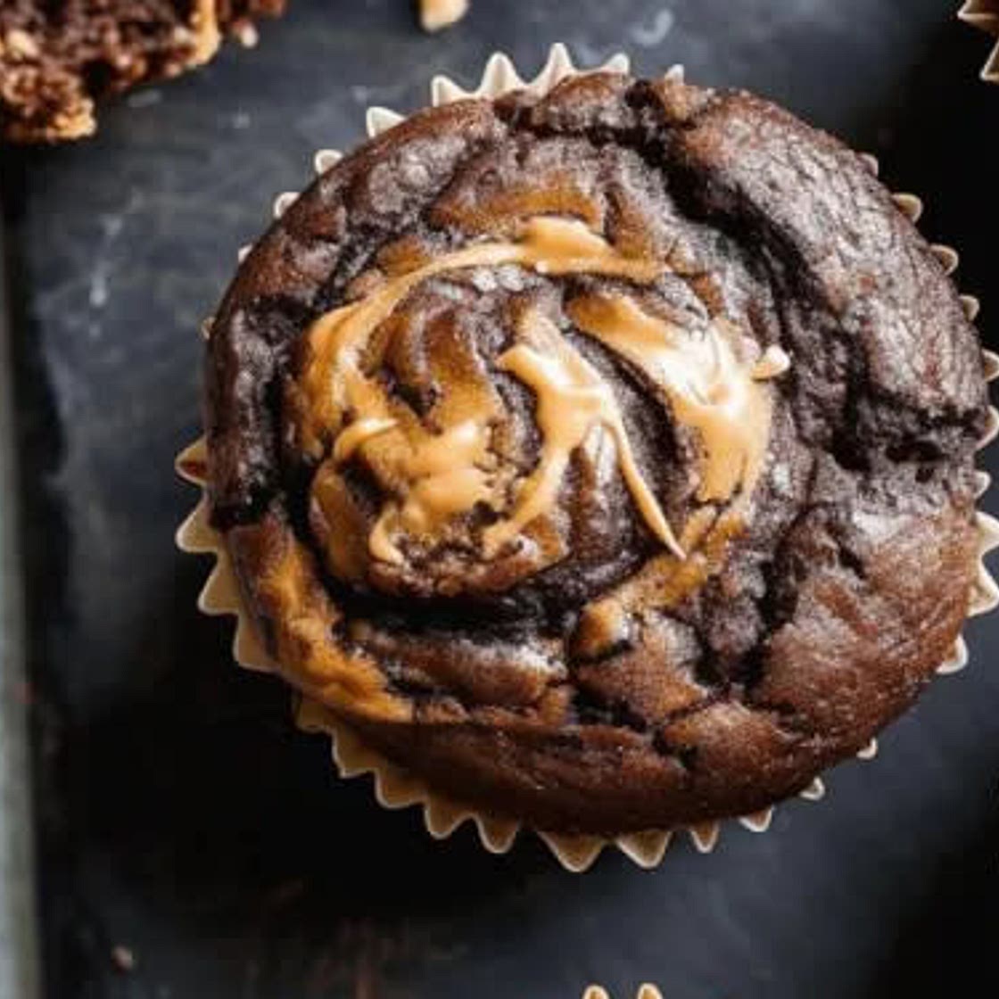 Chocolate-Peanut Butter Protein Muffins