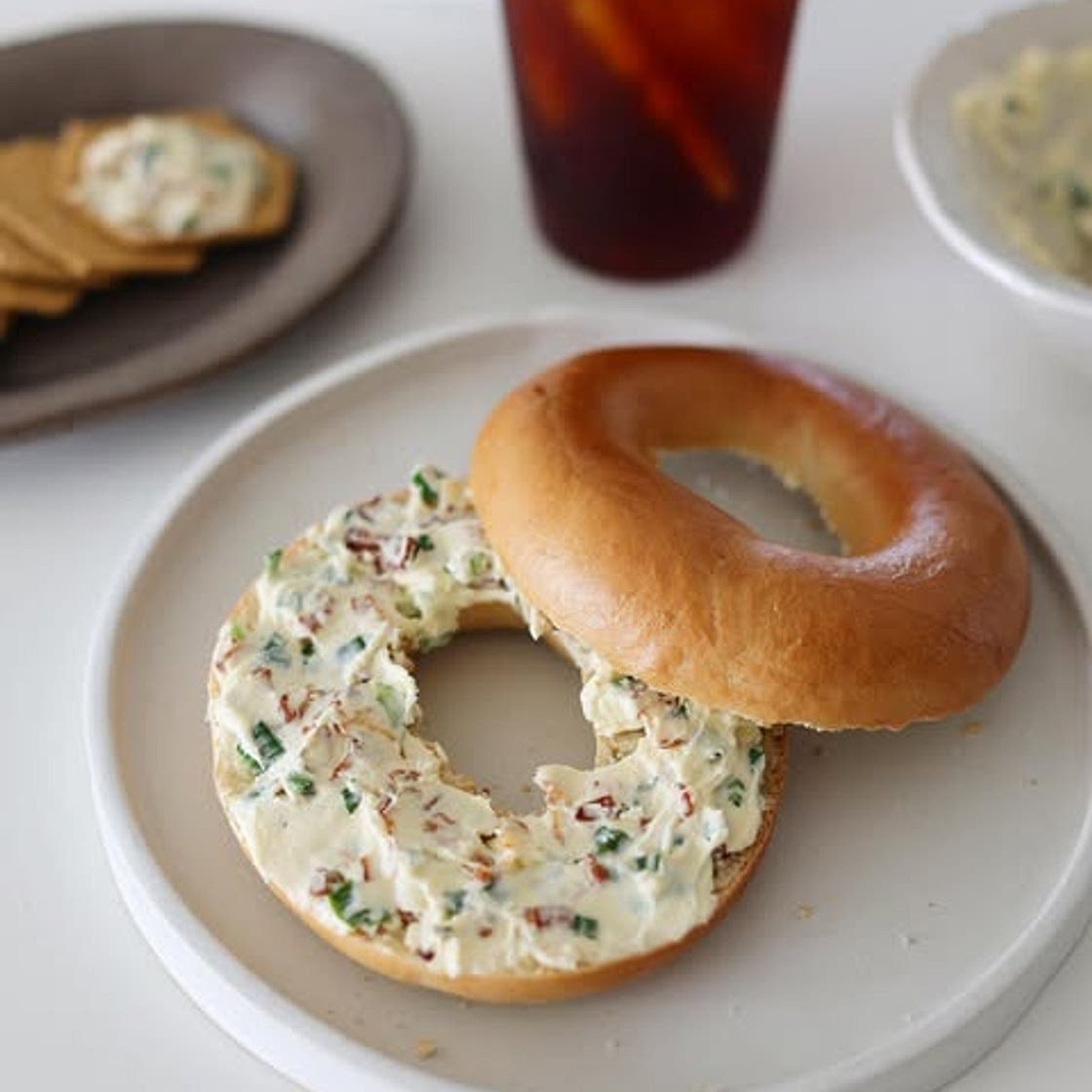 어묵쪽파크림치즈+베이글🥯