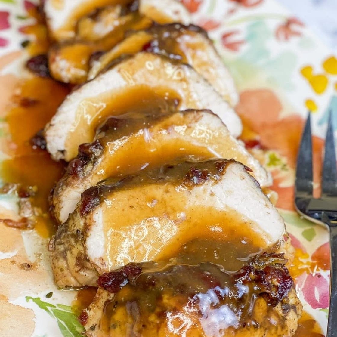 Crock Pot Turkey Breast with Cranberry sauce