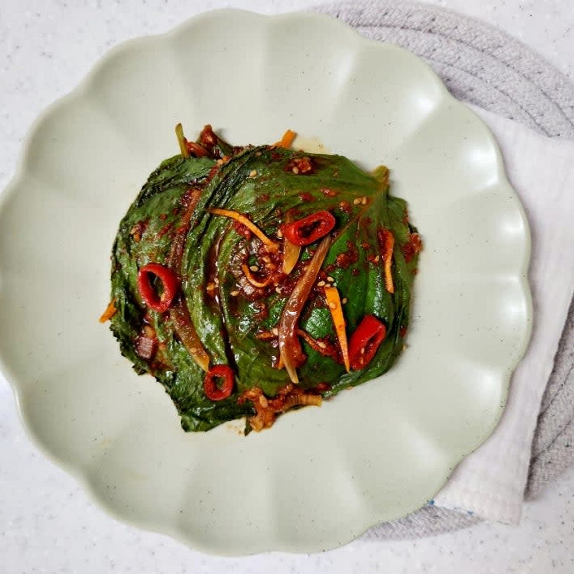 부드러운 전자레인지 깻잎찜 만드는법 찐 깻잎김치 레시피