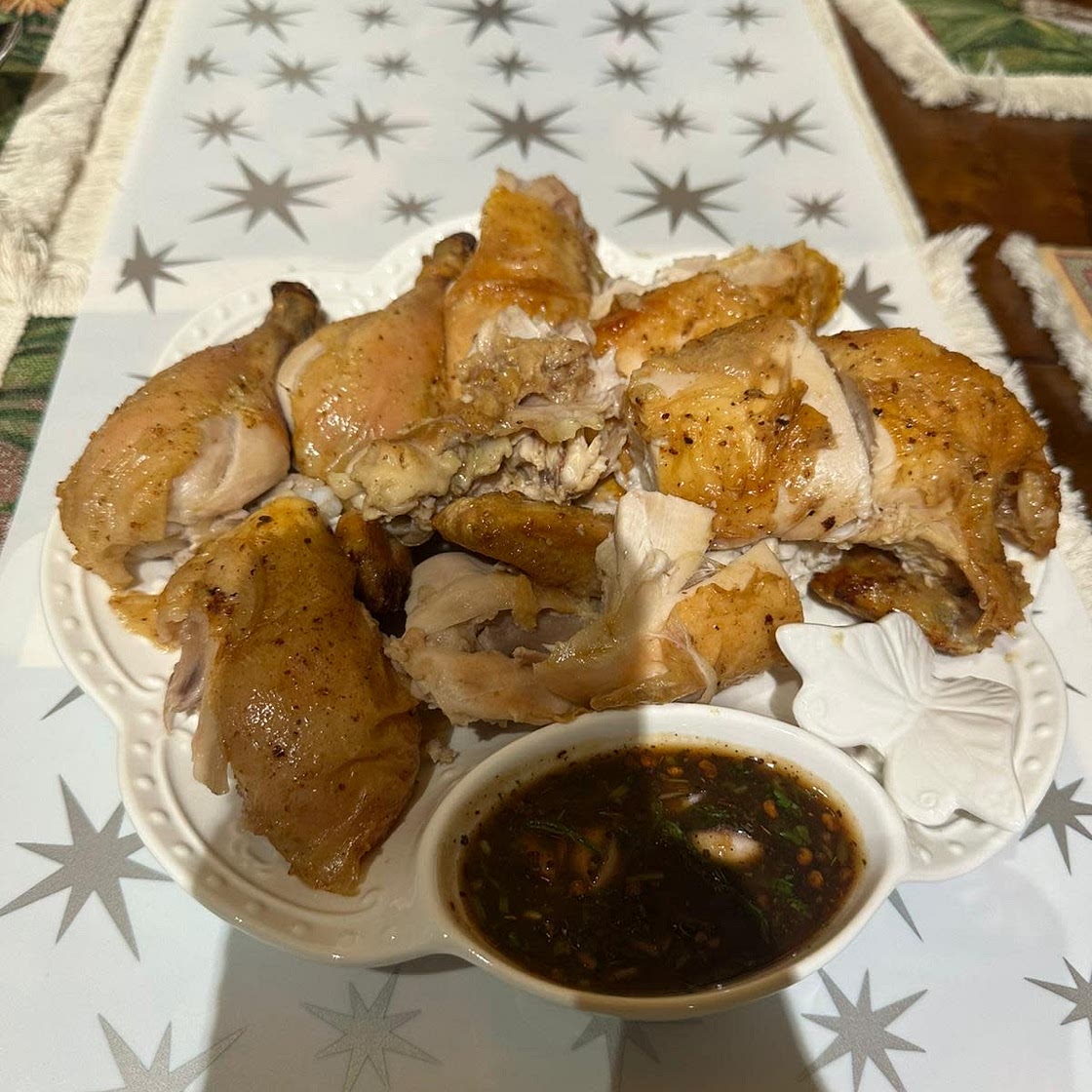 Salt and pepper roast chicken