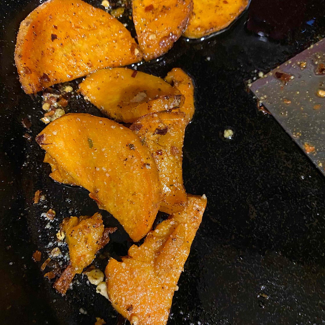 Stove top sweet potatoes 