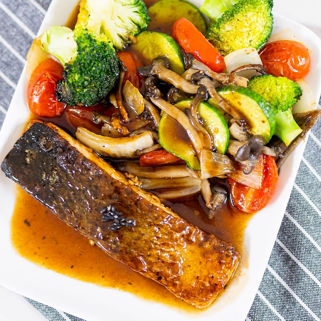 연어데리야끼 조림