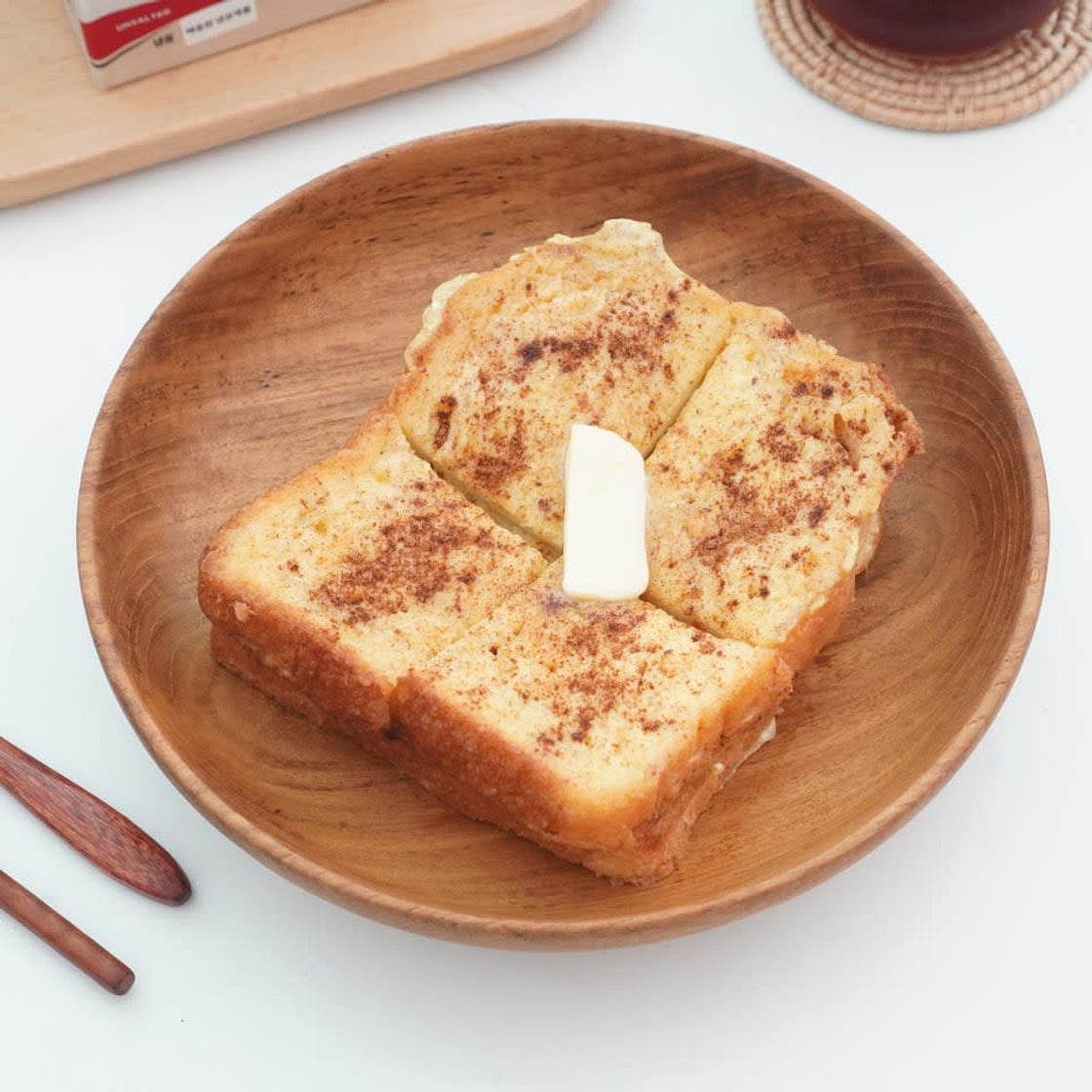 시나몬빵 프랜치토스트 버터 프렌치토스트레시피
