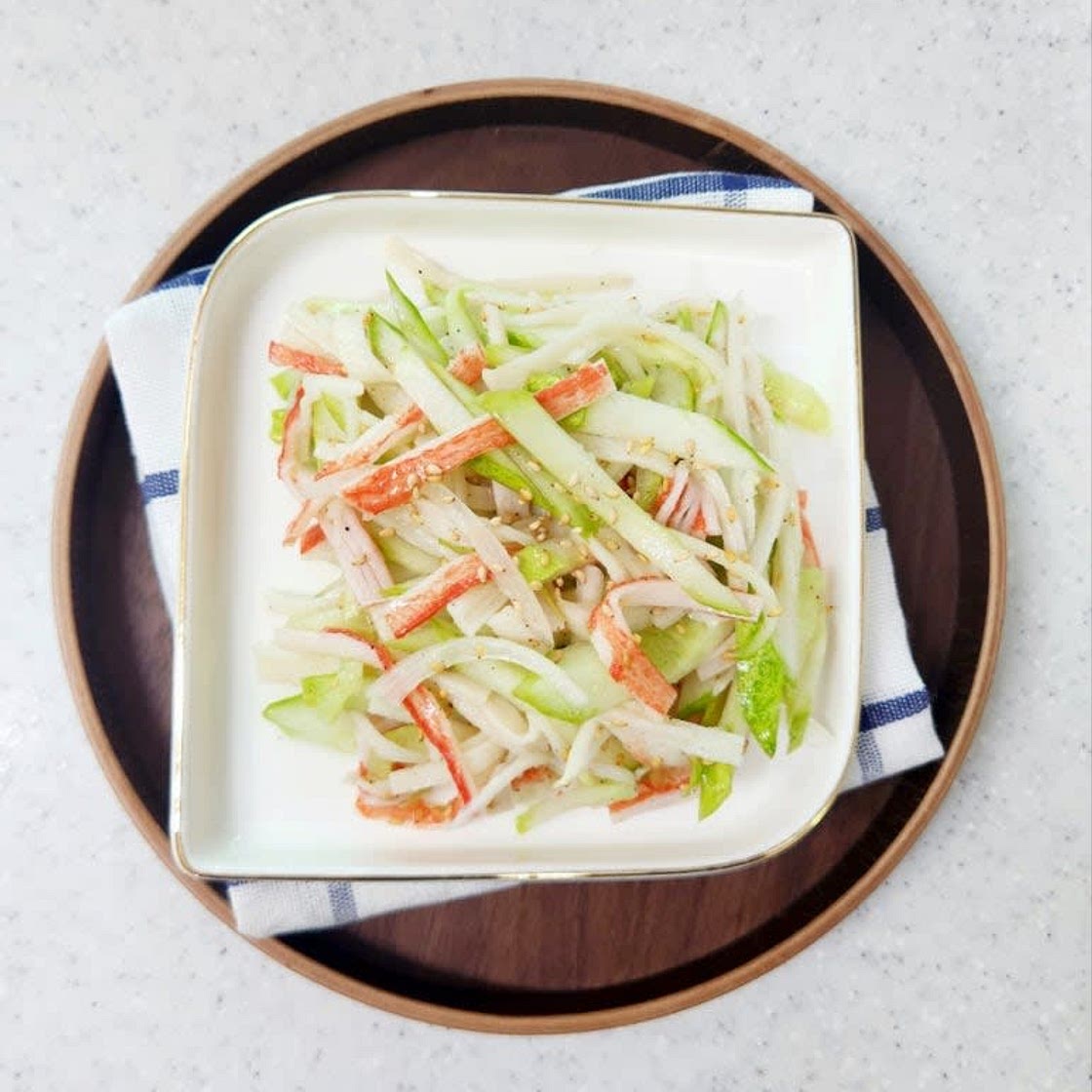 상큼한 오이맛살초무침 만들기 오이맛살무침 레시피