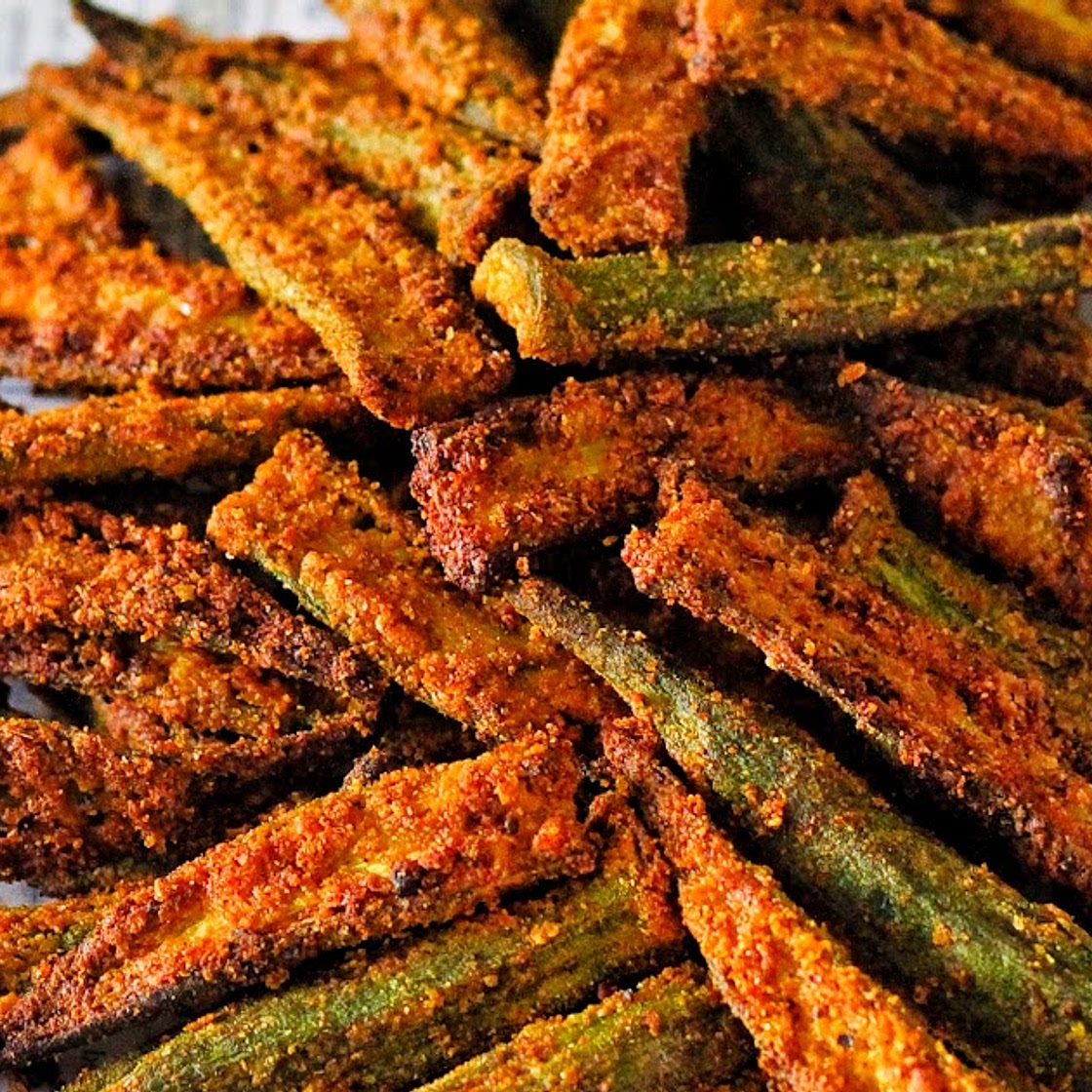 Air Fryer Okra Fries - NO BREADING!
