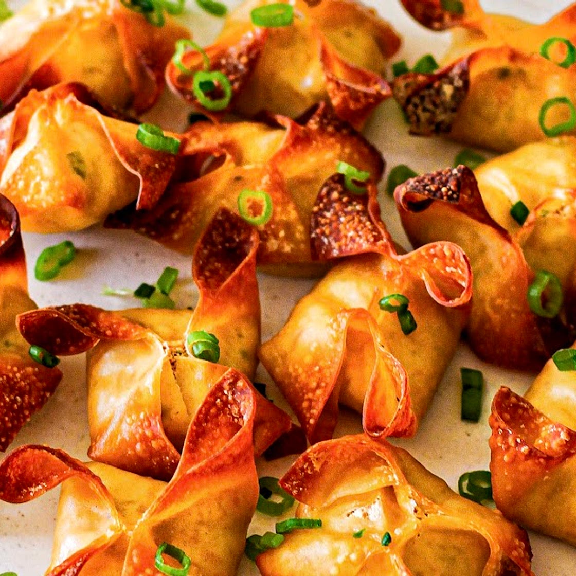 Air Fried Vegan Crab Rangoon with Jackfruit