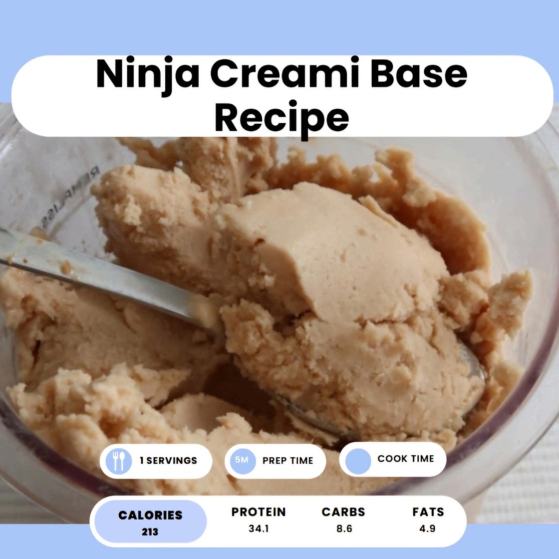 Ninja creami base 75cal 4 serves  8.5g protein*