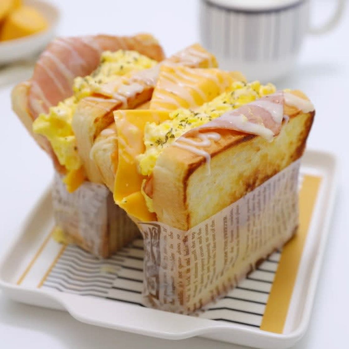 에그드랍샌드위치 만들기 넘나 맛있는것:)