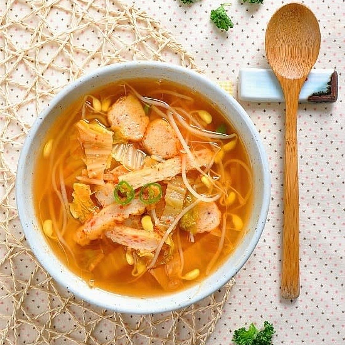 김치콩나물어묵국