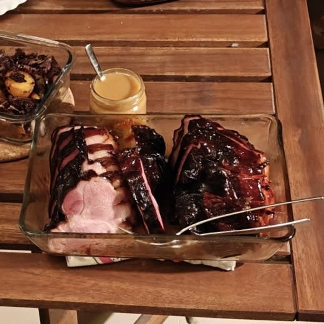 Honey glazed ham