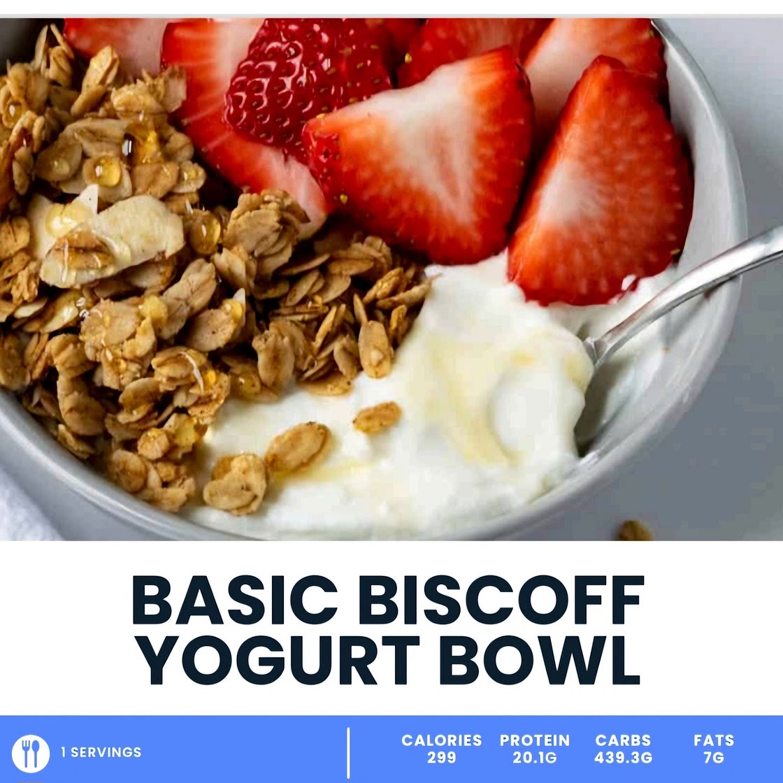 Biscoff yoghurt bowl 277 high protein *