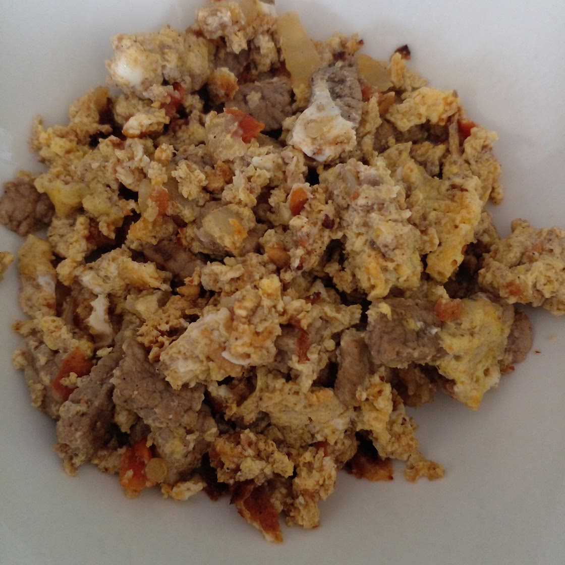 Beef with egg chutney