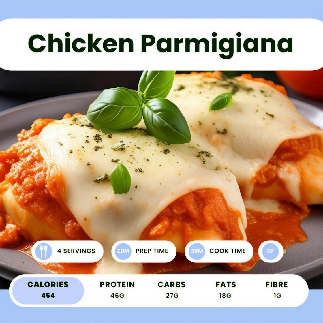 Chicken parmigana 459 cal high protein *