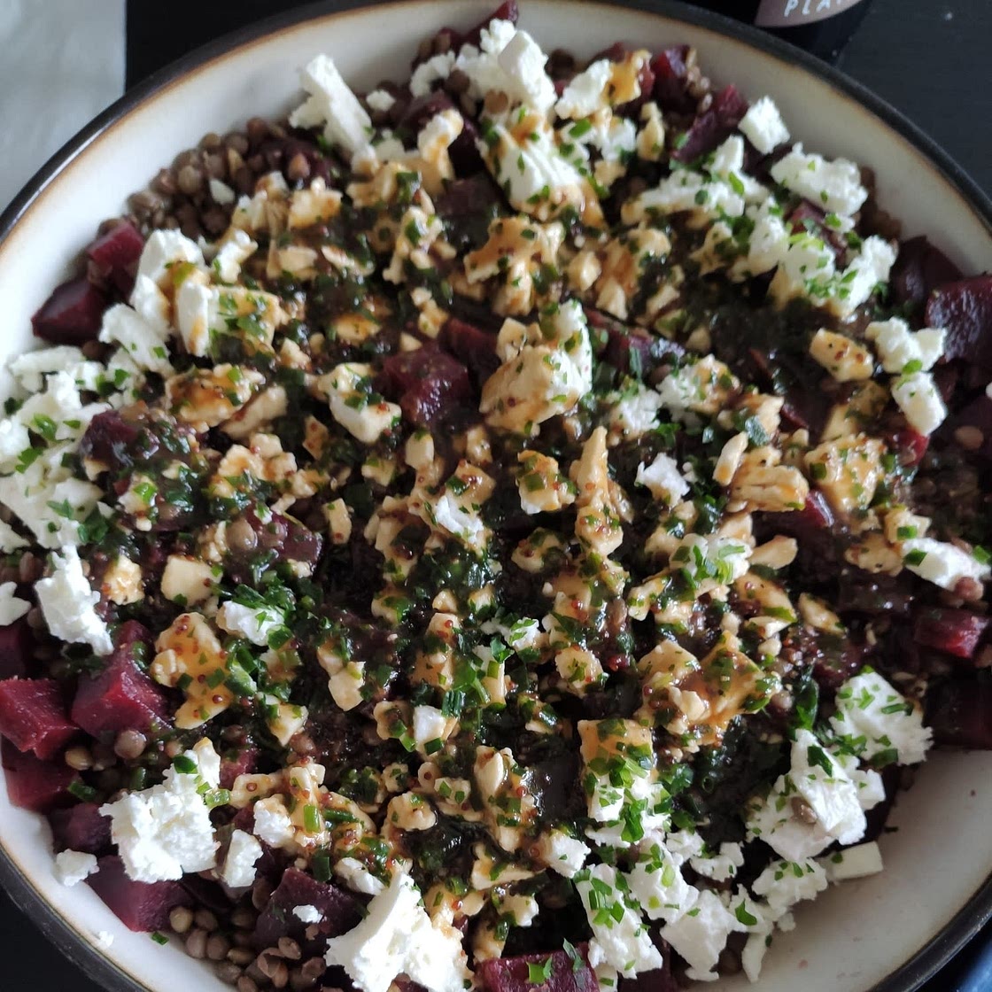 Salade Tiède de Lentilles et Betteraves