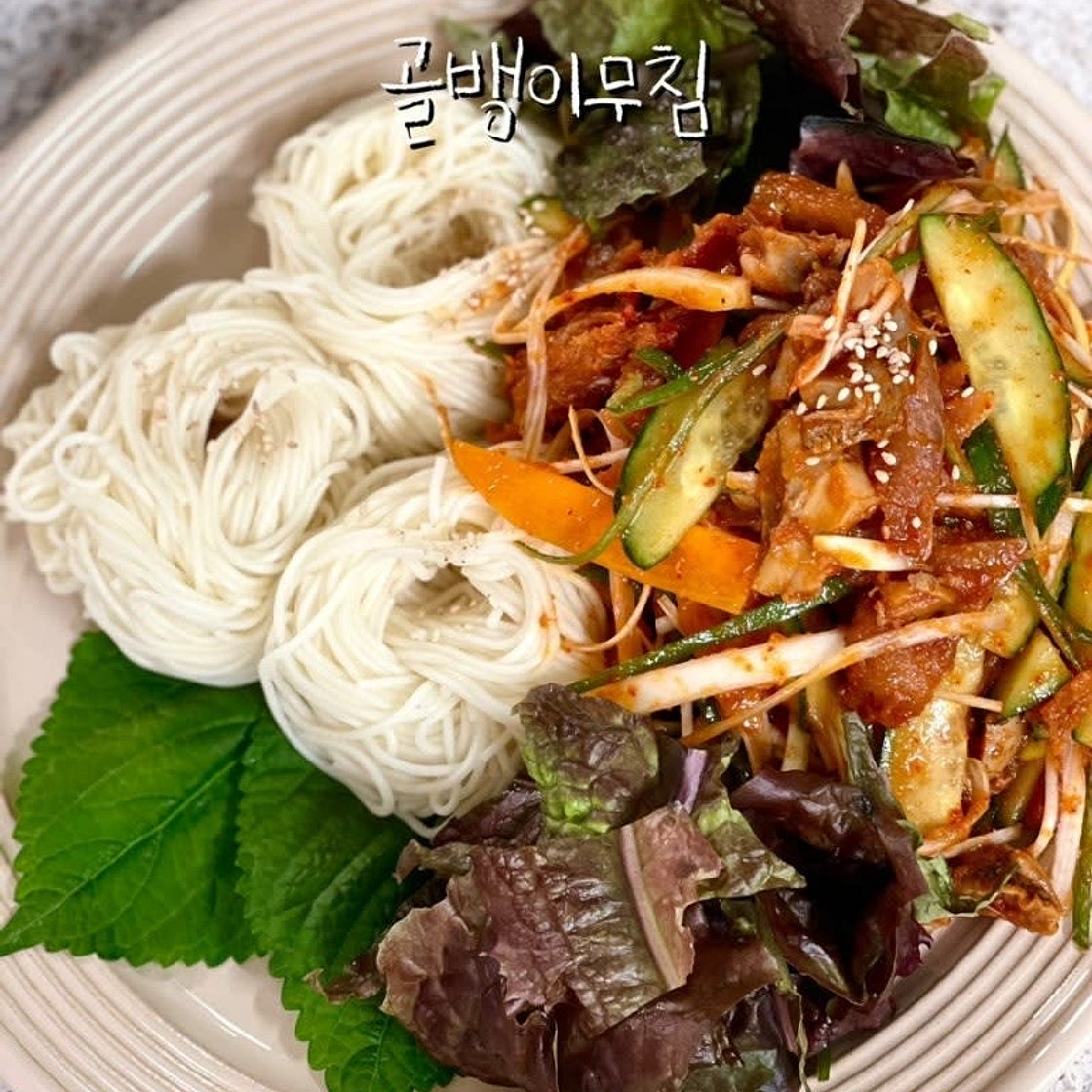 골뱅이무침 레시피 재료 양념장 중면삶기 술안주메뉴