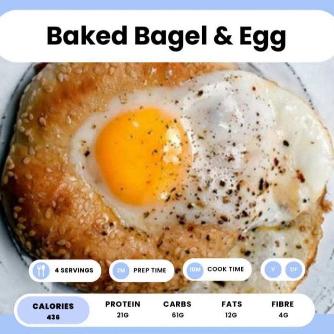 Bagel and  egg 237cal *