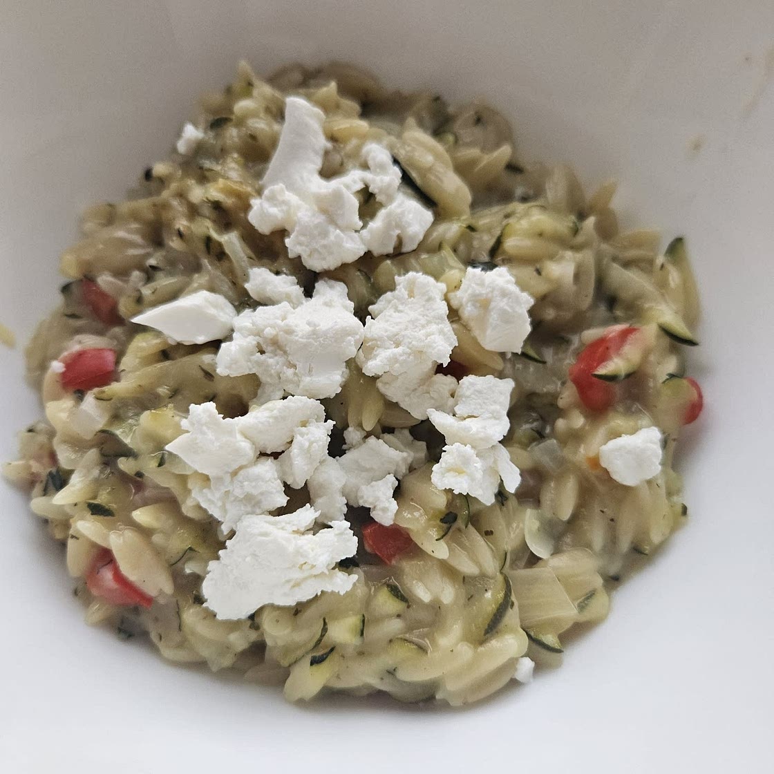 Creamy Lemon Feta Zucchini Orzo