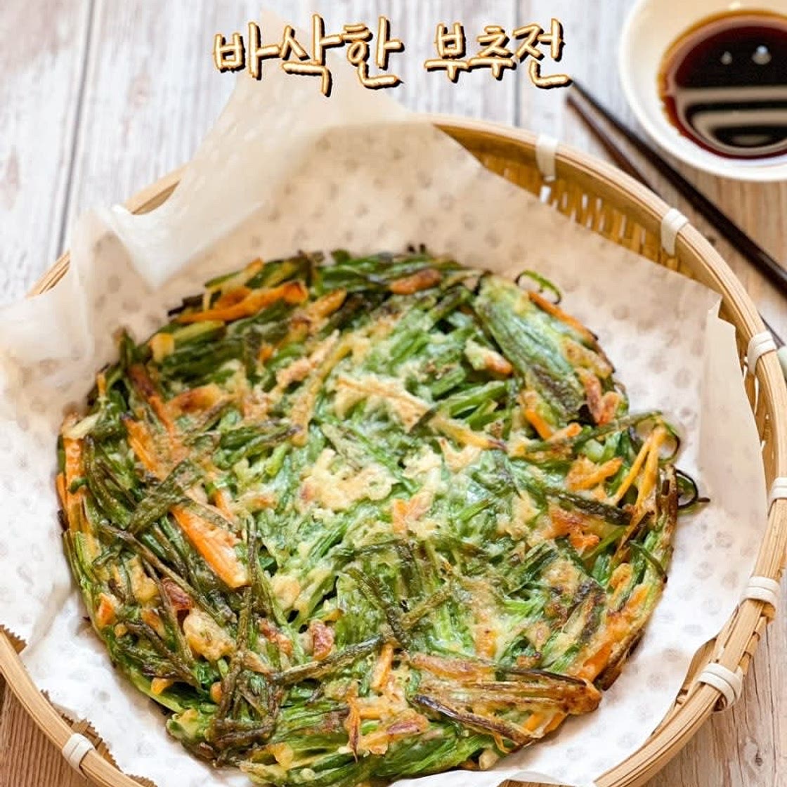 바삭한 부추전 만들기 백종원 부추전 레시피