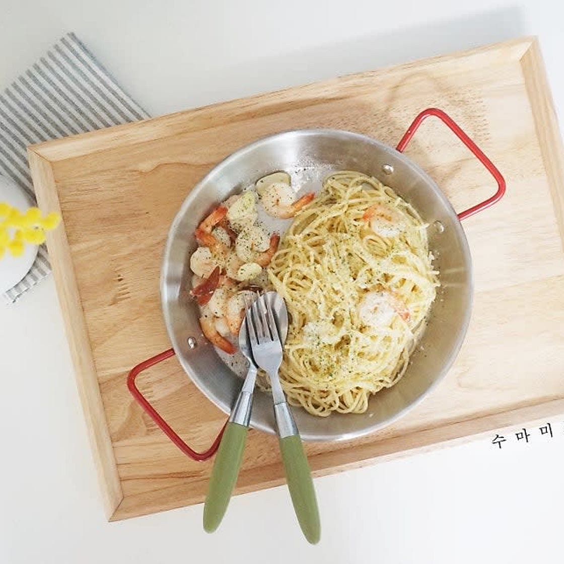 새우오일파스타 레시피