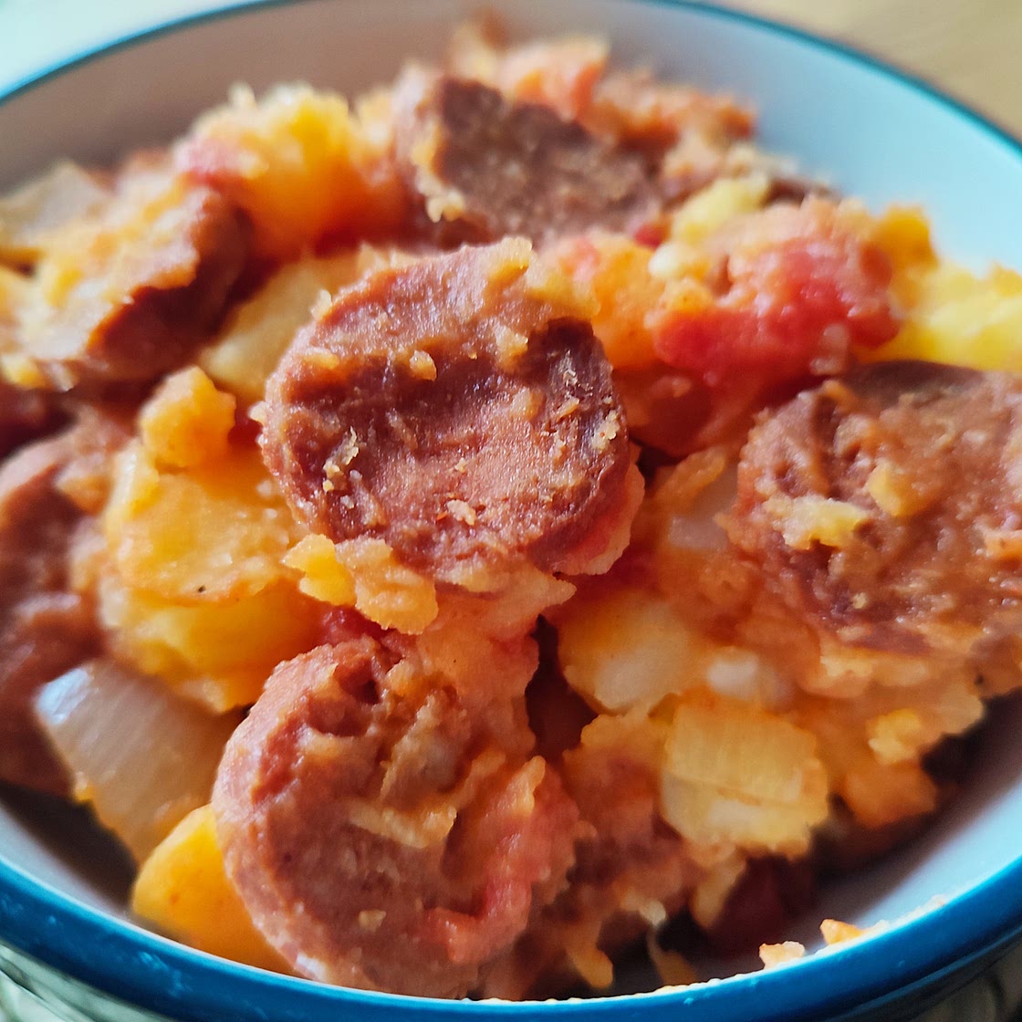 Patatas Bravas with Chorizo