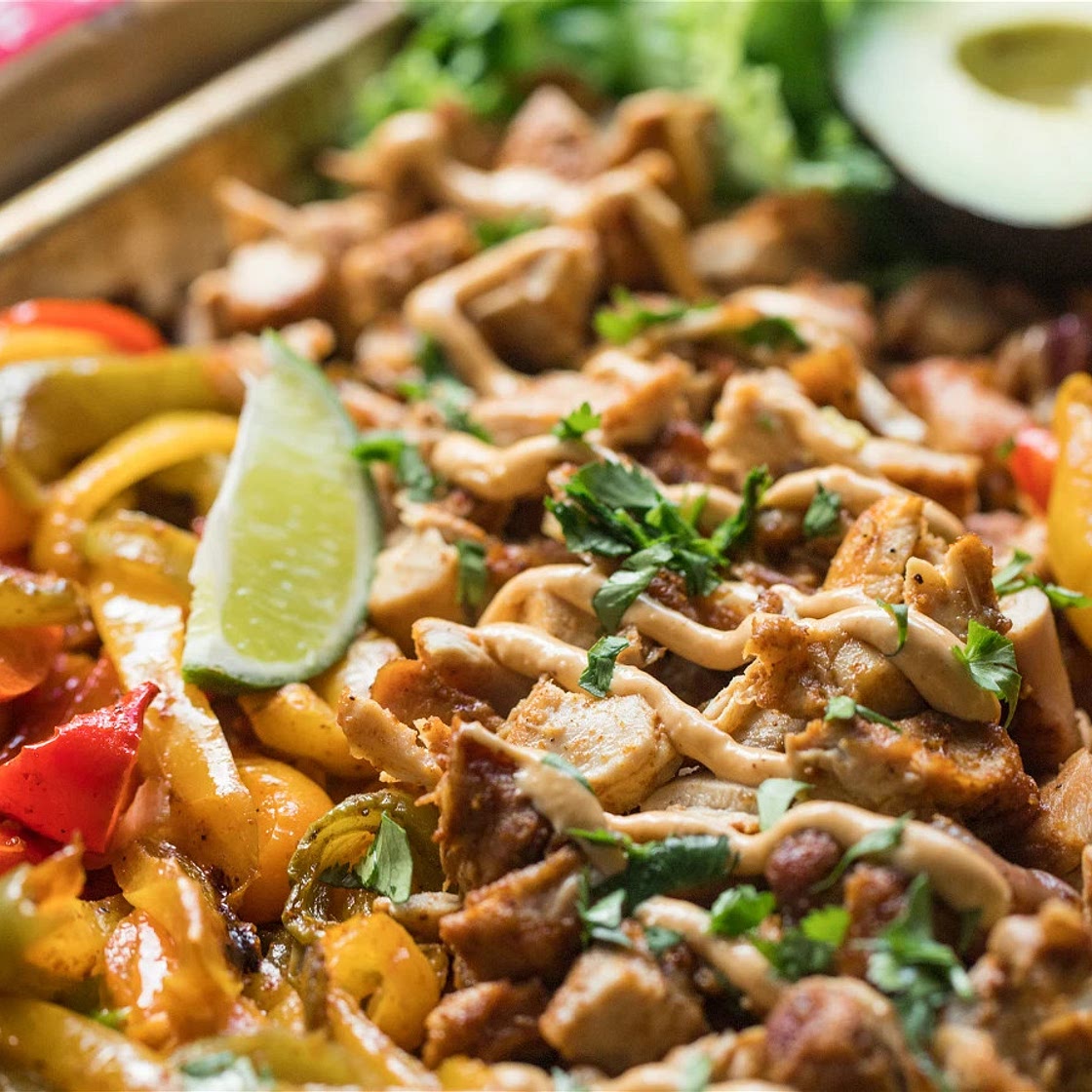 Sheet Pan Chicken Fajitas from Primal Kitchen