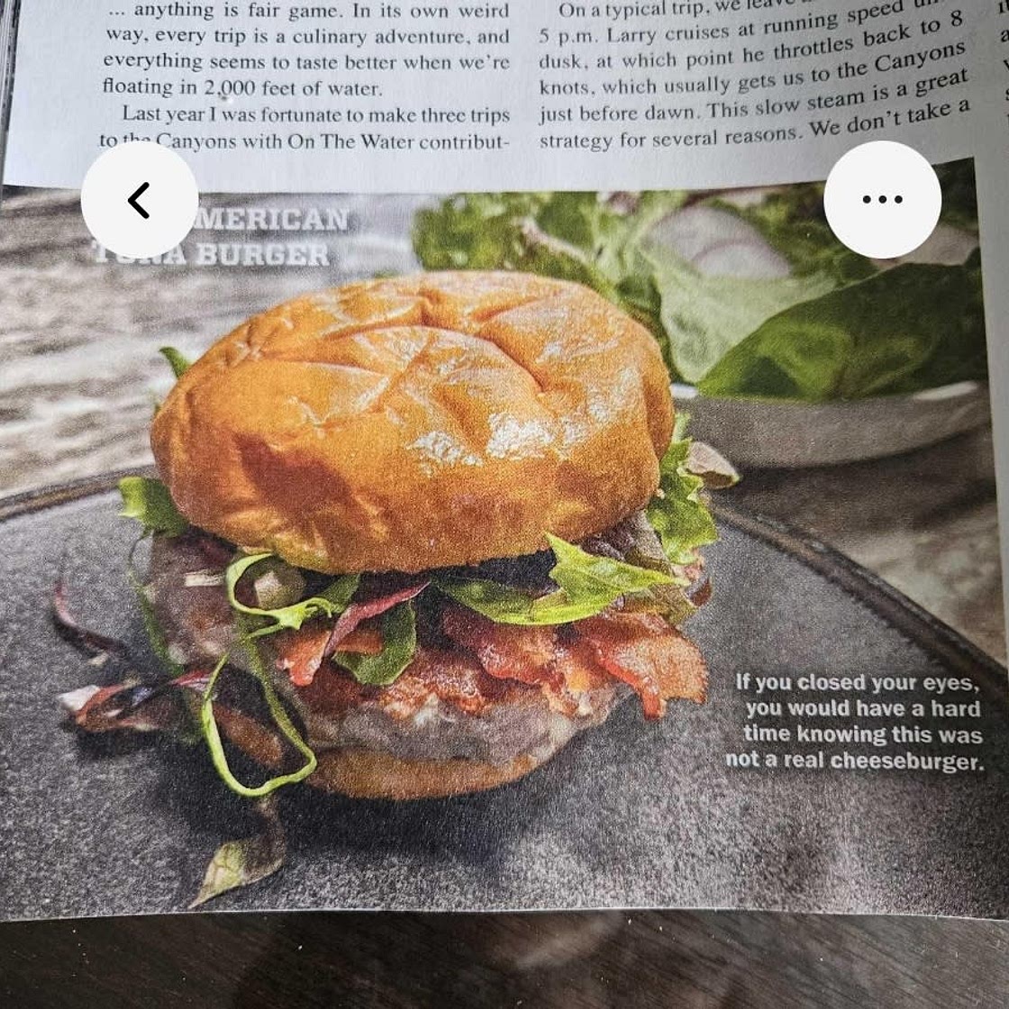 All American tuna burger
