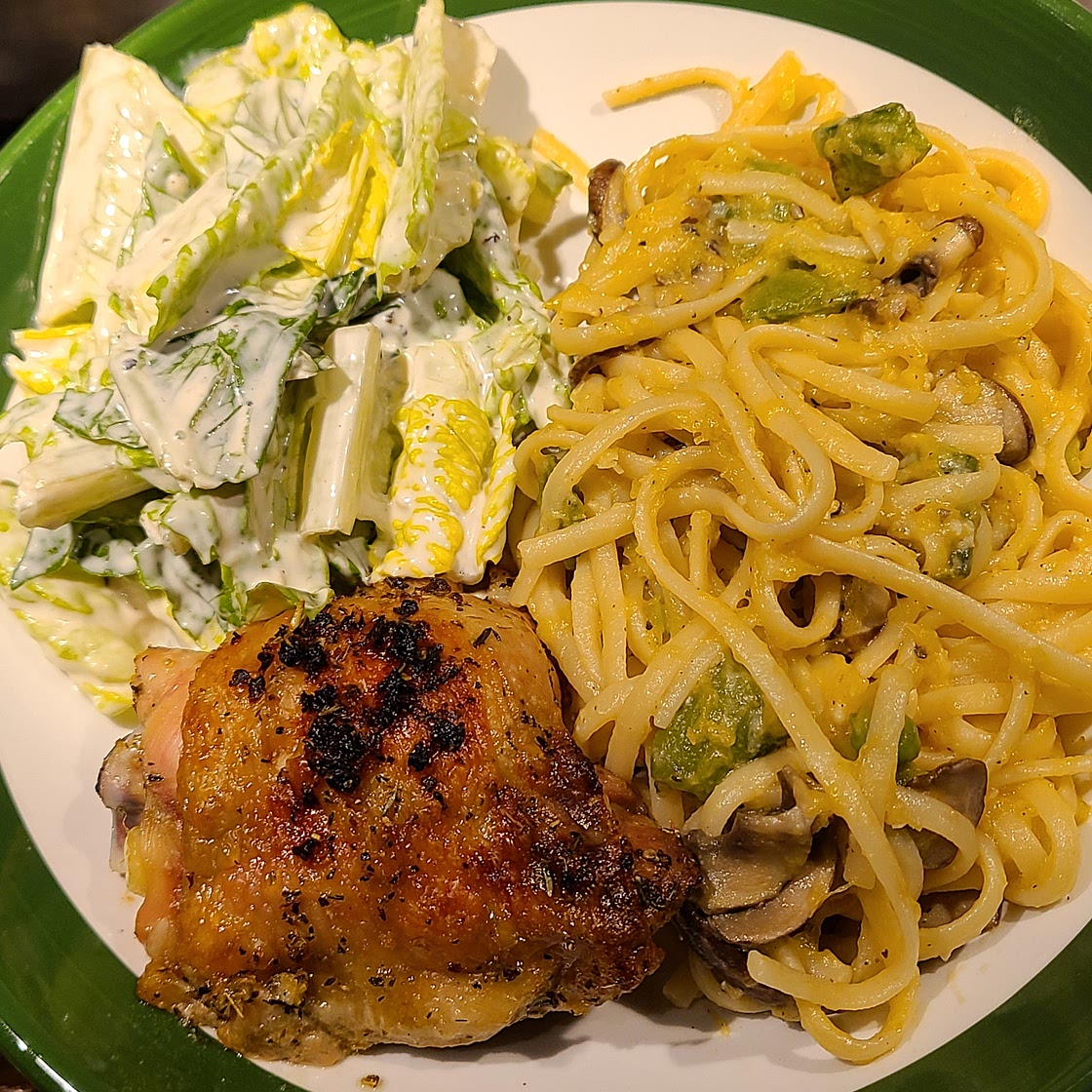 Squash parmesan linguine