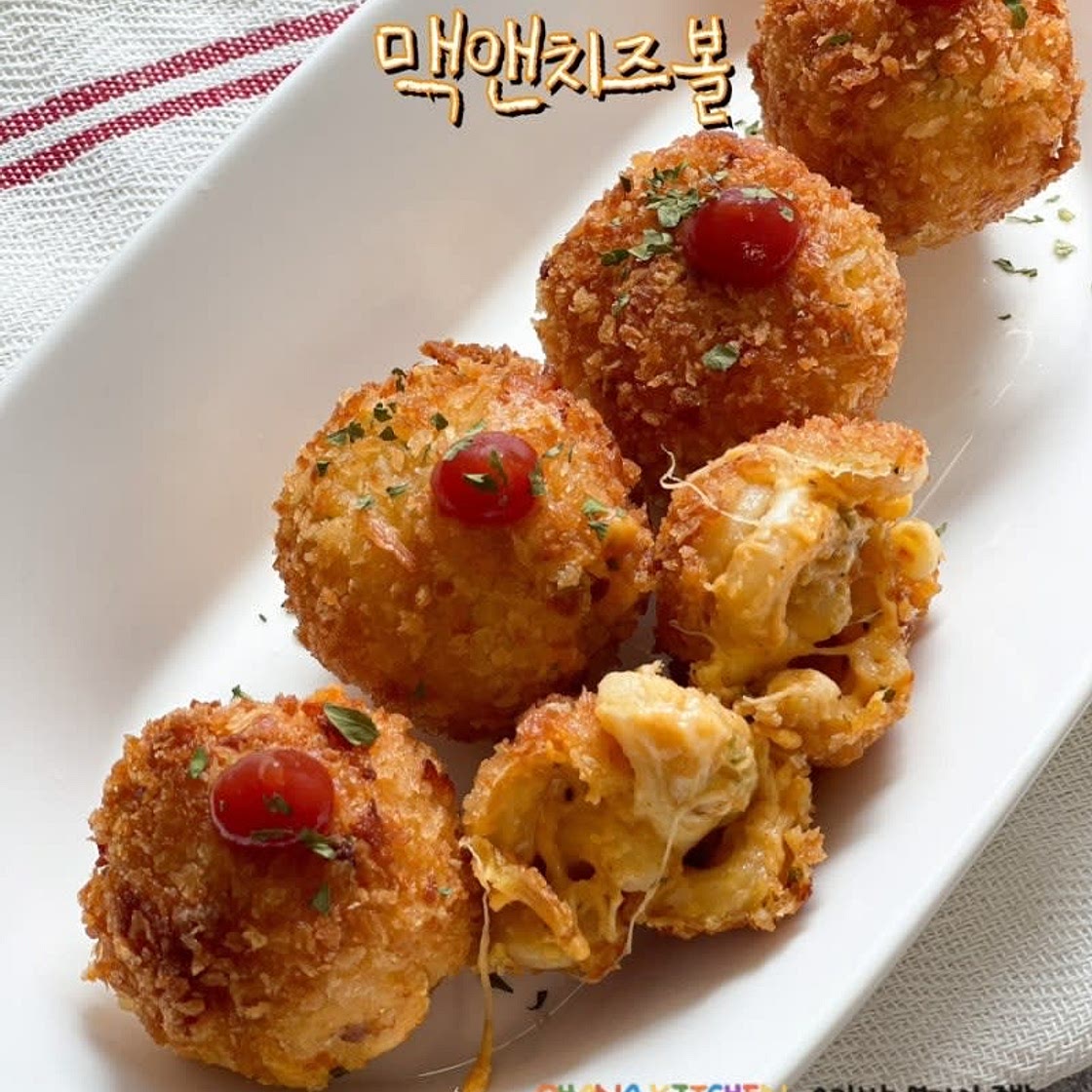 맥앤치즈 만들기 맥앤치즈볼 맥주 안주 마카로니 치즈볼 만들기