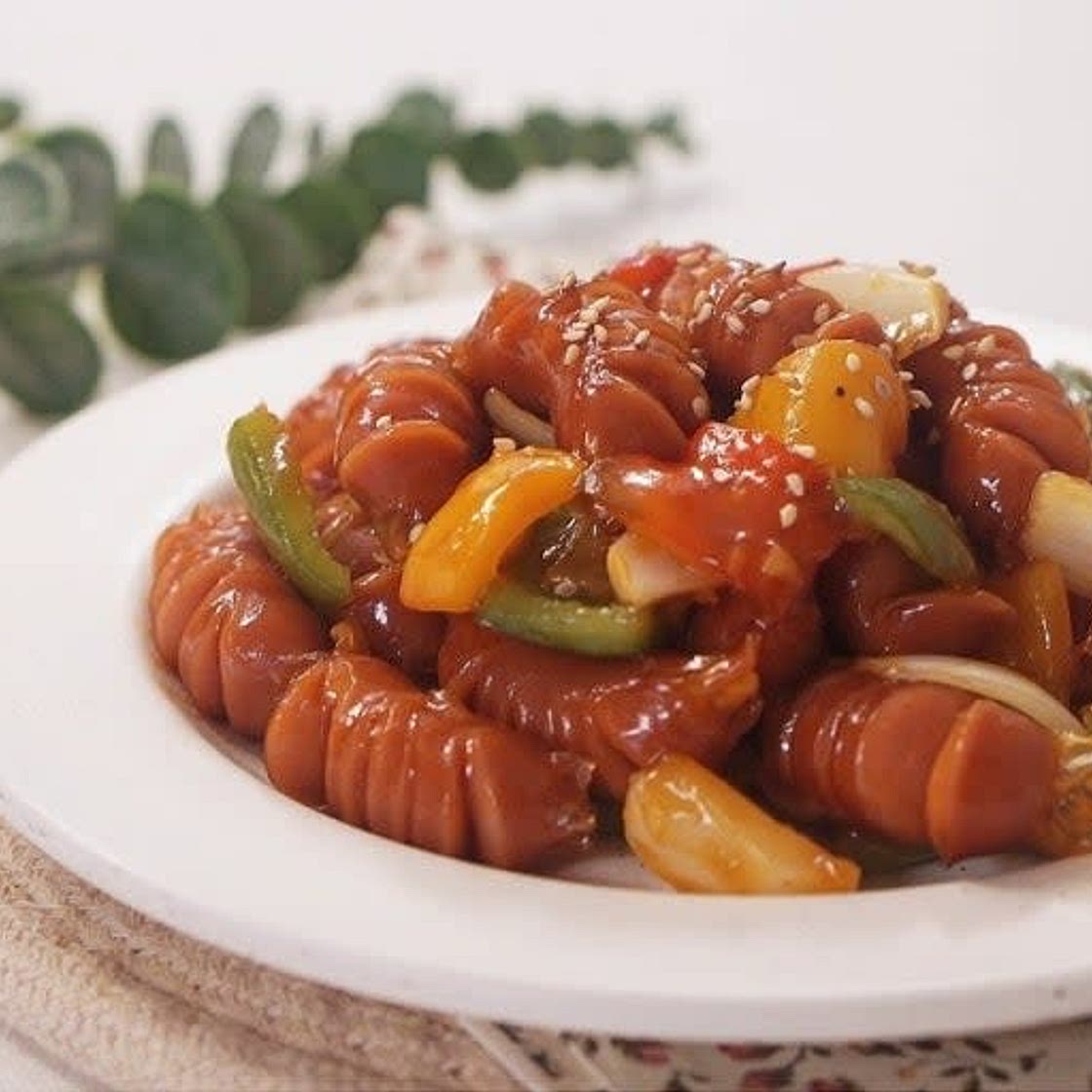 간단 술안주, 밥반찬으로 좋은 소세지 야채볶음 쏘야 레시피