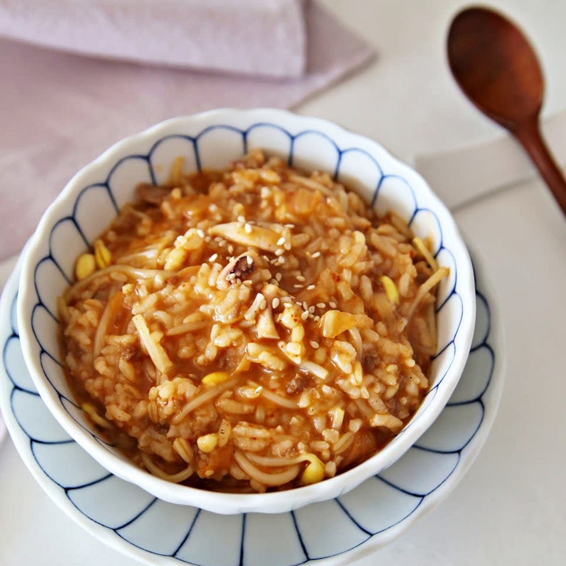 김치콩나물죽 대구 갱시기죽 만들기