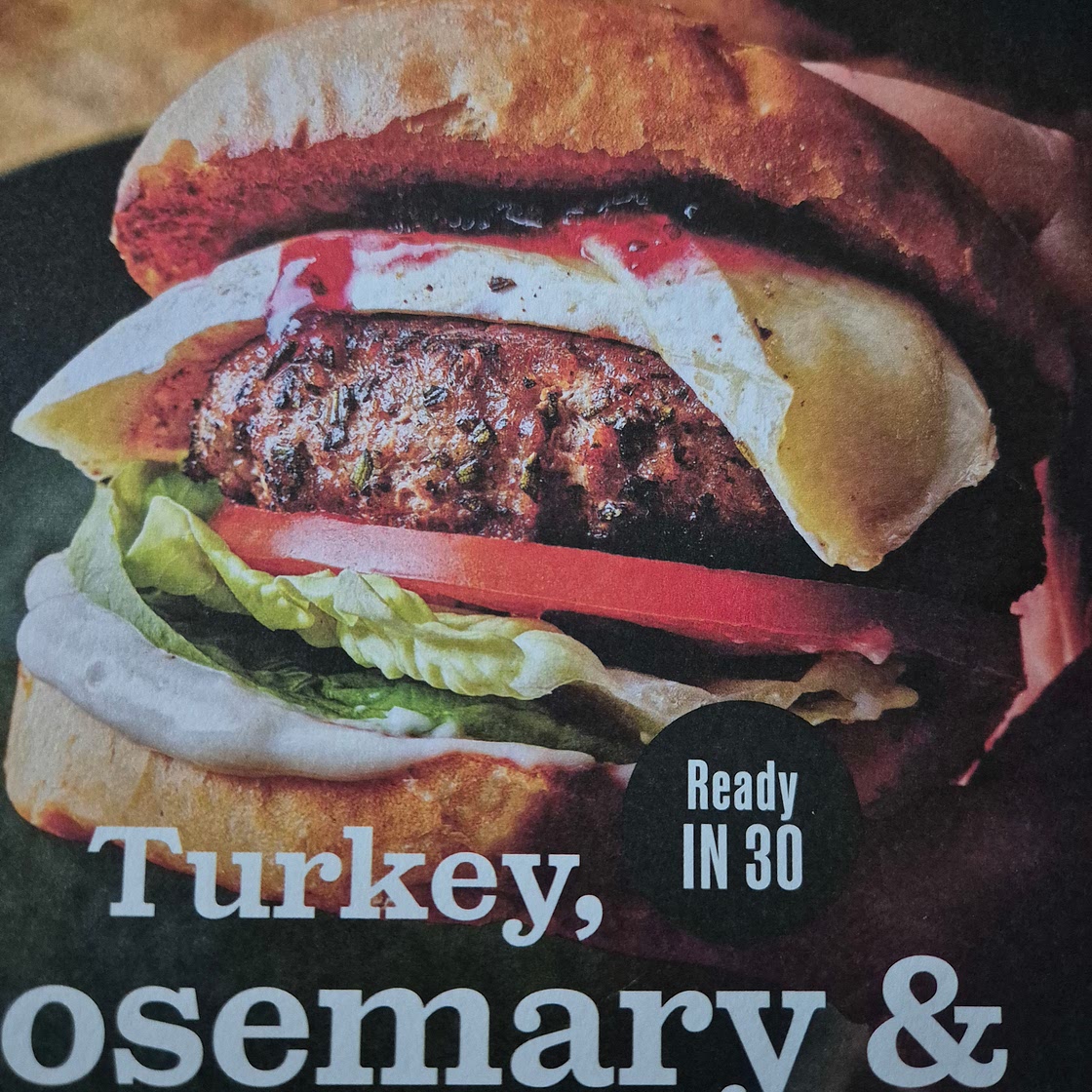 Turkey, rosemary & brie burgers