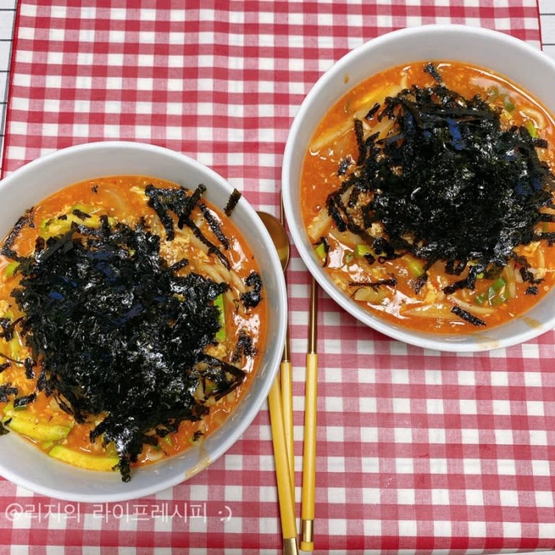 [얼큰 칼국수 만들기] 속초 장칼국수 스타일 장칼국수 끓이는법