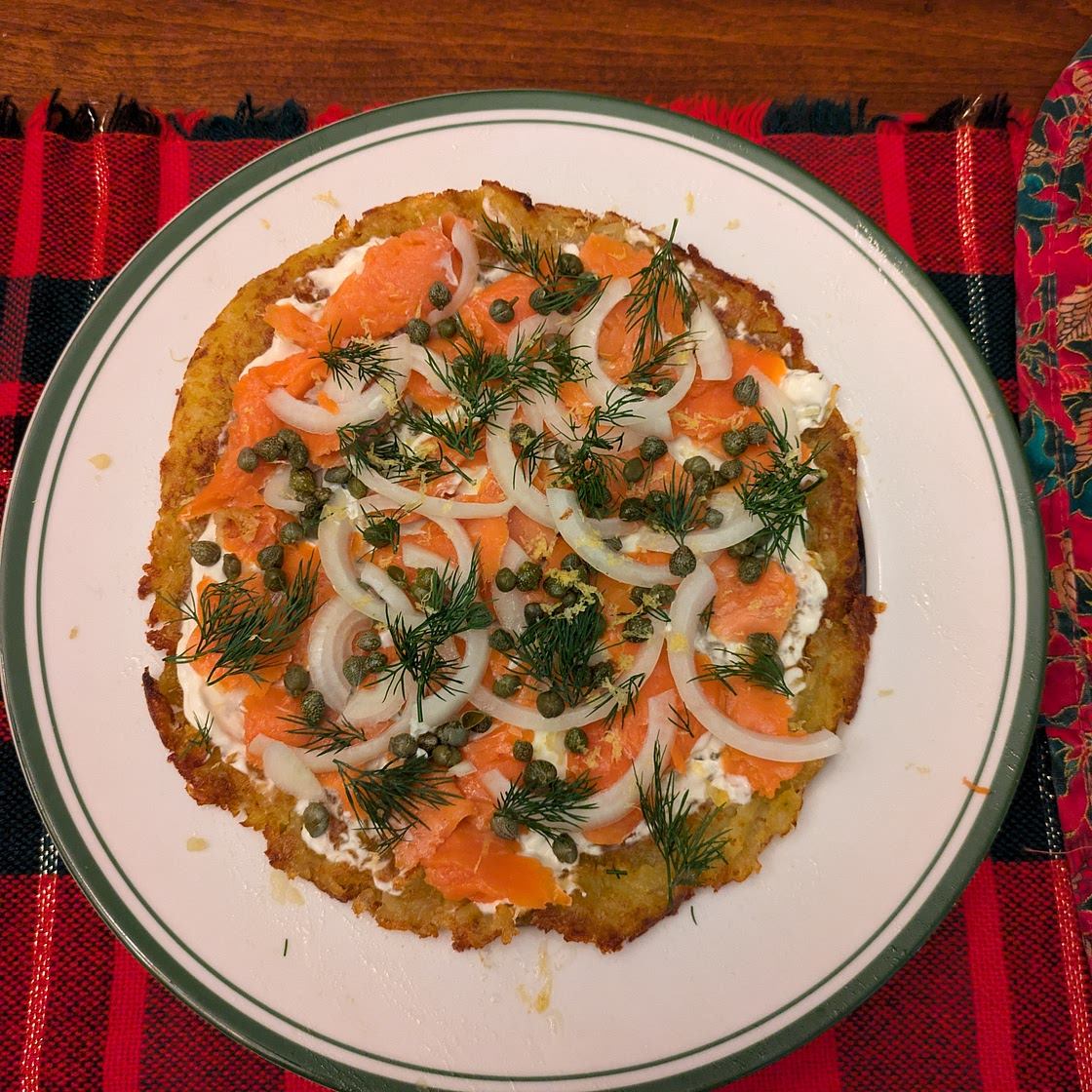 Potato Rosti with smoked salmom