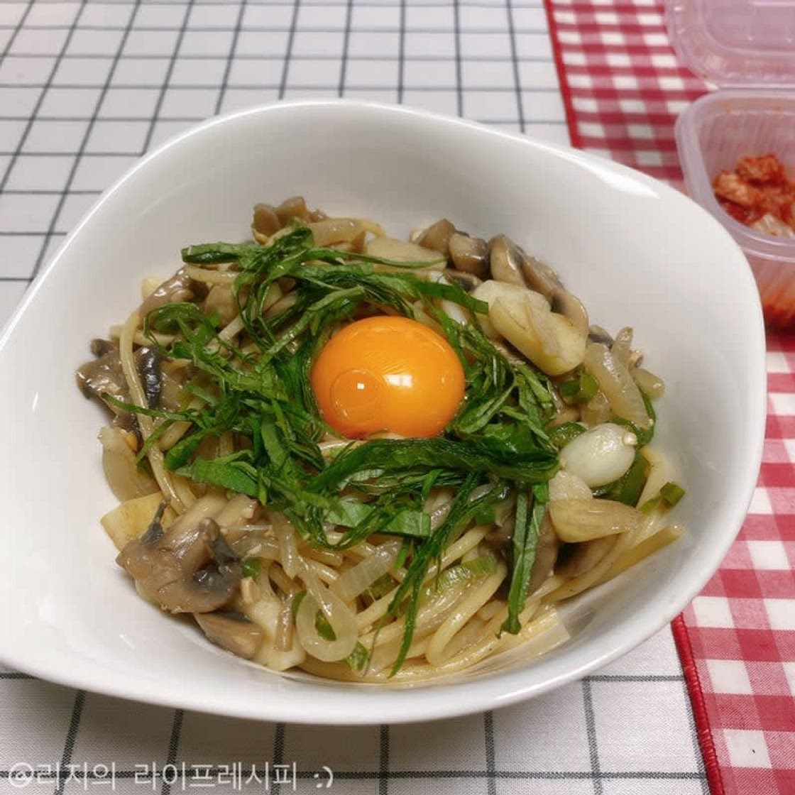 [된장 요리] 한국식 스파게티 느낌 맛있는 고소한 된장버섯파스타