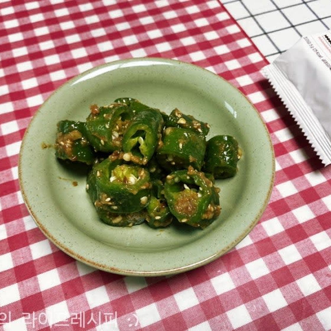 [오이고추무침] 김치 대신 밥도둑 반찬 아삭이고추 된장무침