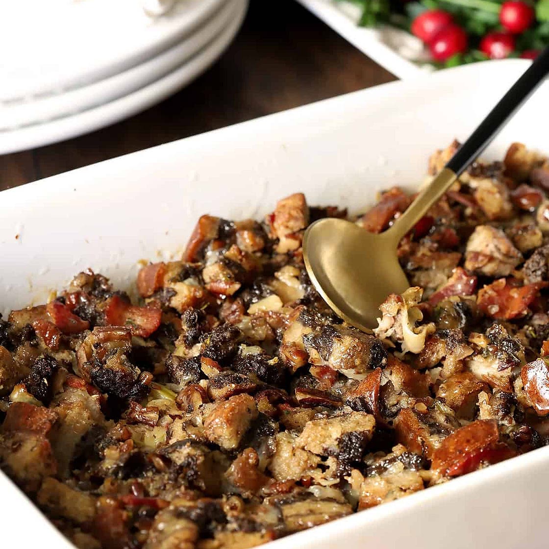 Pumpernickel and Rye Dressing with Bourbon
